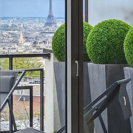 Appartement D'Exception Paris 20Eme, Terrasse De 45M2, Vue Sur La Tour Eiffel Extérieur photo