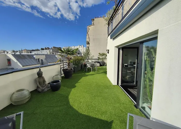 Appartement D\'Exception Paris 20Eme, Terrasse De 45M2, Vue Sur La Tour Eiffel