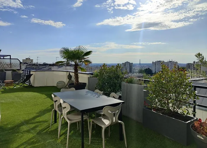 Appartement D\'Exception Paris 20Eme, Terrasse De 45M2, Vue Sur La Tour Eiffel